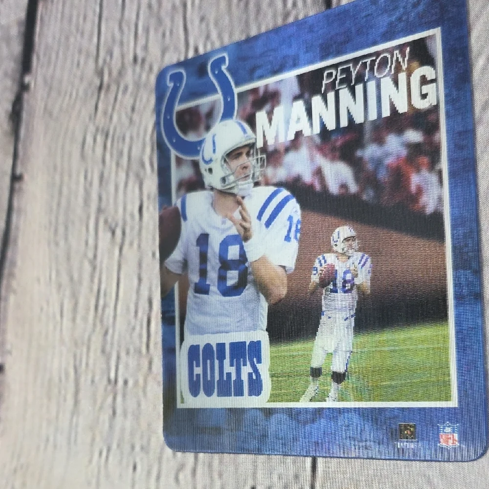 Peyton Manning Colts Halographic Magnetic Football Trading Card 4